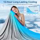 KMUSET Cooling Blanket King Size (90"x108"), Double Sided Summer Cooling Blankets for Hot Sleepers & Night Sweats, Lightweight Blanket for Sofa Bed Couch & Bedroom, House Warming Gifts Light Grey