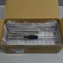 Pull Out Spice Rack Organizer for Inside Cabinet, 2 Tier Slide Out Spice Organization for Cabinet, Vertical Sliding Seasoning Organizer, Chrome, 4.9''Wx10.4''Dx9.57''H (Silver)