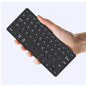 Universal Wireless Keyboards Ultra Light Portable Mini Keyboard with Adjustable Angle Stand & Leather Case, Computer Keyboards Rechargeable Travel Bluetooth Keyboard for iPad Android, Windows and iOS