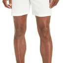 Club Monaco Men's Baxter Texture 6.75" Shorts (Large, Creme/Creme)