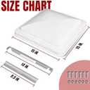 Jack Boss 2 Pack Set RV Vent Covers for Roof, 14 Inch Replacement Camper Vent Lid for Trailer and Motorhome, 14" x 14" x 3.25" White
