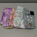 Female Dog Diapers 5Pcs - Premium Reusable Diapers for Doggie in Heat - Highly Absorbent Dog Diapers Female for Pet Incontinence with Adjustable Snaps, Flowers Small