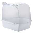 IBWell Clear Bird Bath for Small Birds Parakeet Cage Accessories - Suitable for Cockatiels and Parakeets