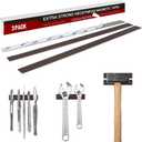 Extra Strong Flexible Magnetic Tape 12 X 0.8"(3 Pieces),40 Mil Neodymium Strips of Magnet with Sticky Adhesive Backing, Really Very Strong Magnets,Super NdFeB Magnet Tapes Mounting Tools and DIY