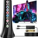 2025 Digital TV Antenna Indoor,Antenna for Smart TV 1000+ Miles Range,HDTV Antennas for Local Channels 360 Signal Booster Reception,Portable Antenna Support 8K 4K 1080p All TVs-20FT Coax Cable