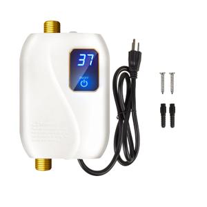 Tankless Water Heater Electric 110V, 3000W Instant Water Heater Under Sink, On Demand Hot Water Heater Electric with Digital Display, Electric Mini Water Heater for Kitchen Bathroom Washin
