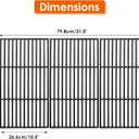 Uniflasy Cast Iron Cooking Grate for Char-Griller 1624 Smokin' Champ Charcoal Grill Horizontal Smoker Grates Replacement Parts for Chargriller Set of 3