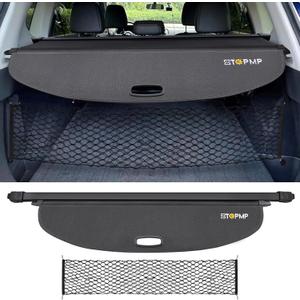 Cargo Cover for Nissan Rogue S SV SL Platinum 2021 2022 2023 2024 2025 2026, Retractable Rear Trunk Cover Luggage Shield Security, Rogue Accessories (Leather + Net)