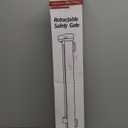 24 Inches Tall Retractable Baby gate for Dogs, Short Pet Gates to Step Over, Extends up to 55" Wide, Reinforced Mesh Doggie Gates for Indoors Outdoors Small Dog Gate for Stairs Puppy Gate (Grey) (Gray)