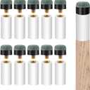 Pimoys 20 Sets Billiard Cues Tips Replacement Kit with White Pool Cue Stick Ferrules, Screw On Pool Cue Tips Pool Stick Tips, 12mm(Blue)