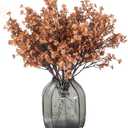 JAKY-Global Babys Breath Silk Artificial Flowers 6 Bundle Fake Plants Fall Decorations for Farmhouse, Home Decor Wedding Party Decoration Bouquets DIY Garden (Dark Brown Pink 6pcs)