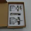 Champagne Glass Door Knobs,Privacy Crystal Door Knobs Interior Satin Brass/Brushed Gold Door Knob with Lock