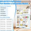 Upgraded WR14X29374 Refrigerator Door Gasket Compatible with GE Refrigerator Door Seal Replacement 4589967 AP6328756 Fridge Door Seal for GPE16DTHLRWW GTE16DTHLRCC Top-mount Refrigerator Gasket
