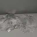 10 Pack Silver Metallic Vinyl Placemats for Thanksgiving, Christmas, Holiday, Leaf Design, 14.4 in