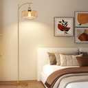 Vintage Floor Lamps for Living Room Glass Floor Lamp with Remote Control & 3 Color Temperature,Dimmable Floor Lamp Gold Mid Century Modern Standing Lamp Brass Tall Pink Floor Lamps for Bedroom Corner