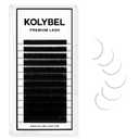 3 x KOLYBEL Classic Lash Extensions 0.15 C CC D DD J B L Curl 8-16mm Mixed Lash Trays Premium Silk Eyelash Extensions Matte Dark Lash Extension for Professional Salon Use (0.15-D-8-16mm)