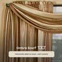 ACHIM Sheer Window Scarf Valance - 50 Inch Width x 144 Inch Length (Sandstone) - Light Filtering Polyester Curtain Scarf - Lightweight Drapes for Living Room, Bedroom & Dining Room Home Decor