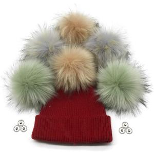 Furryvalley Faux Fur Pompom 6pcs DIY Crafts Fluffy Balls for Hat Shoes Scarves with Snap Fastener Removable Knitting Hat Horse Riding Hat Silk Accessories 6 Inch Extra Large(3 Popular Mix Colors)