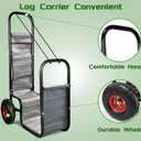 Firewood Cart with Wheels: 44 X 27 X 20 in Heavy Duty 260 lbs Load for Garden Backyard Fireplace Men Women Use