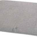 Absorbent, Reversible Microfiber Dish Drying Mat for Kitchen, Dish Drying Pad, 16 Inch x 24 Inch, Gray
