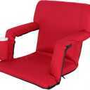 Portable Stadium Seat Chair Portable Stand Chair with Back and Cushion for GrandstandPlaygroundCourt Red (Red)