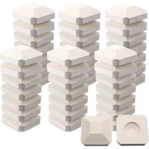 50 Pcs Barbecue Ceramic Briquettes Gas Grill Ceramic Bricks Replacement Parts Reusable BBQ Bricks Evenly Heated Gas Grill Briquettes for Baker Chef, 2 x 2 Inches