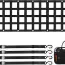 VEVOR Tailgate Net, 60 in x 18 in, Truck Bed Extender Tailgate Cargo Net with 4 Adjustable Buckle Straps, Extendable & Durable, Suitable for Truck, Trailer, Pickup, SUV