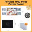 Playboda 1000 Piece Rotating Puzzle Board with Drawers & Cover, 30"x22" Spinning Jigsaw Puzzle Table for Adults, Upgraded Lazy Susan, Lightweight ABS Plastic, Perfect for Puzzle Lovers & Moms