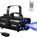 Fog Machine with 8 LED Lights, 700 Watts Smoke Machine with Wireless Remote, Manual Control, Auto Mode-Perfect for Halloween Party Wedding Stage