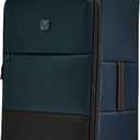 ANTLER - Soft Stripe Large Luggage - 31" Softside Suitcase, Durable, Lightweight & Expandable, 4 Spinner Wheels - Adjustable Handle, TSA Lock, Indigo Blue