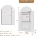 14''x18'' Recessed Medicine Cabinet, Solid Wood Wall Niche, White, 14''x18''x3.75''