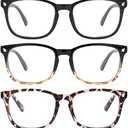 Gaoye Stylish Blue Light Glasses for Woman - Computer Glasses 99% Blue Light Blocking - Lightweight TR90 Frames - 3 pack