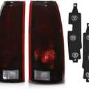 CHEDA Tail Lights w/Bulb Pair Compatible with Chevy GMC C/K 1500 2500 3500 & Chevy Silverado 88-99/Fit Chevy Blazer 92-94 GM2800104, GM2801104 Smoky Lens Rear Lamp Assembly Pilotos Traseros Conjunto