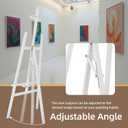 Falling in Art Easel Stand for Painting, Adjustable Wooden Easels for Painting Canvas Up to 42", Folding Art Easel for Drawing, Wedding Sign and Poster, Suitable for Kids and Adults(White)