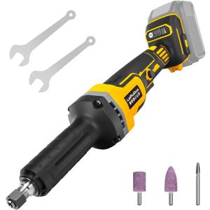 Cordless Die Grinder for Dewalt 20V Battery, 4 Speed Brushless Die Grinder, 0.24" Chuck, 25000RPM Power Motor for Grinding,Rust Removal,Polishing,Deburring