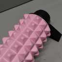 New Upgrade Bracket Foam Roller with Stand for Back Leg Pain, 21 Inch Firm Deep Tissue Muscle Massager for Sore Muscles (Pink)