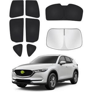 Canvcle Windshield Sunshade for Mazda CX-5 2017-2025 2026 CX5 Accessories Side Rear Window Shade Cover Kit Window Sun Blocker Privacy Protection Keep Vehicle Cool Black 8PCS