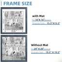 20x20 Frame, Vintage Classic Style Picture Frame | High Definition Plexiglass, Fits 16x16 Mat, Horizontal/Vertical Wall Hanging, Navy Blue, 1Pack