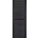 Premier Louver Exterior Decorative Shutter, Black - 15 x 59 Inch, Pack of 2