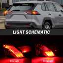 Tail Light for Toyota RAV4 2019 2020 2021 2022 Outer Rear Brake Lamp Replace# 81560-0R090 TO2805148 Passenger Side (Right)