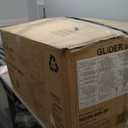 Storkcraft Premium Hoop Glider & Ottoman (Black with Gray)  GREENGUARD Gold Certified, Solid Wood Craftsmanship, Convenient Storage Pockets, Smooth-Gliding Chair for Nursery, Multi-Award-Winning