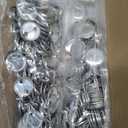 200 Sets Button Maker Supplies, 32mm / 1.26 inch Button Supplies Buttons Parts, (Approx. 1.25 inch) Metal Blank Badge Parts with Blank Paper for Buttons Maker Machine Pin Maker Press