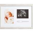 Kate & Milo Rustic Bracelet ID and Sonogram Frame, Rustic Pregnancy Keepsake Picture Frame, Gender-Neutral Nursery Dcor