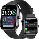 Smart Watches for Men,1.85" HD Display Compatible iPhone/Android (Answer/Make Calls),110+ Sport Modes Fitness Tracker with Heart Rate/Sleep/Sp02 Monitor,200+watch Face IP68 Waterproof (Black, 1.85)