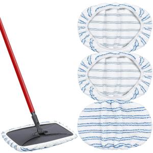 Mop Heads Replacements for Ocedar Hardwood Floor 'N More Microfiber Mop, 3 Pack Mop Refills for O-Cedar Hardwood Floor 'N More Microfiber Mop, 15 x 8 Flat Dust Mop Heads Pads for O Cedar Mop