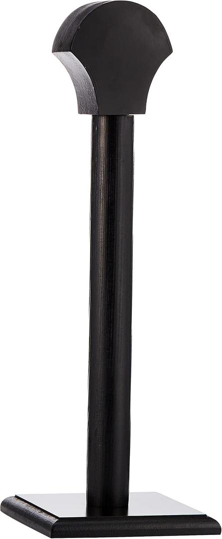 SZCO Supplies 17 Black Wooden Full-Sized Helmet/Headwear Display Stand with Base Hardware (910942)