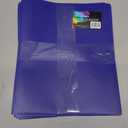10 x Lion 2-Pocket Plastic Folder with Fasteners, Dark Blue, 1 Folder (92310-BL)