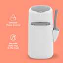 Litter Genie Style Pail Cat Litter Box Waste Disposal System for Odor Control Includes 1 Square Refill Bag, White