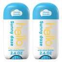 hello Sunny Daze Aluminum Free Deodorant for Women and Men with Shea Butter, 24-Hour Freshness, Baking Soda Free Deodorant, Dermatologically Tested, 2.6 oz Deodorant Stick, 2 pack