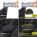 Youloveit Center Console Armrest Cover Custom Fit 2013 2014 2015 2016 Ford Fusion Accessories Leather Armrest Protector Cushion Cover Anti-Scratch